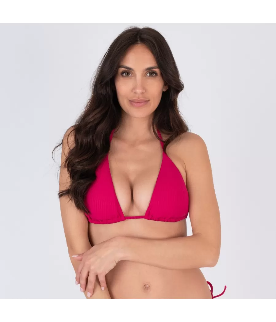 Haut de maillot femme triangle mara fushia (Exclu web 2024) - Plain mix and match | Kiwi Saint Tropez