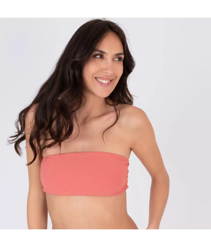 Bandeau top mara roze grijs (Exclusief web 2024) - Maillots séparables unis | Kiwi Saint Tropez