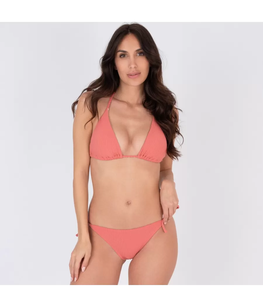 Culotte de maillot femme nouée mara rose grise (Exclu web 2024) - Plain mix and match | Kiwi Saint Tropez