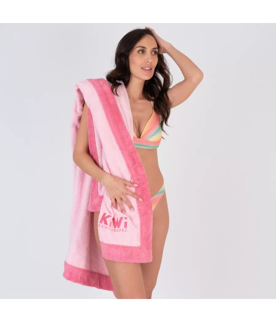 Serviette de plage rose - Serviettes de plage | Kiwi Saint Tropez