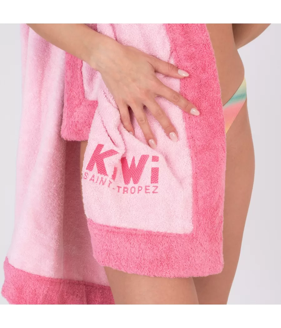 Serviette de plage rose | Kiwi Saint Tropez