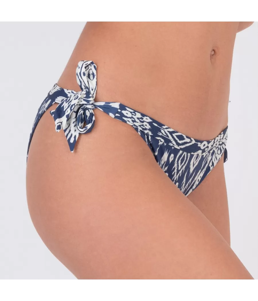 Culotte de maillot femme nouée ikat navy | Kiwi Saint Tropez