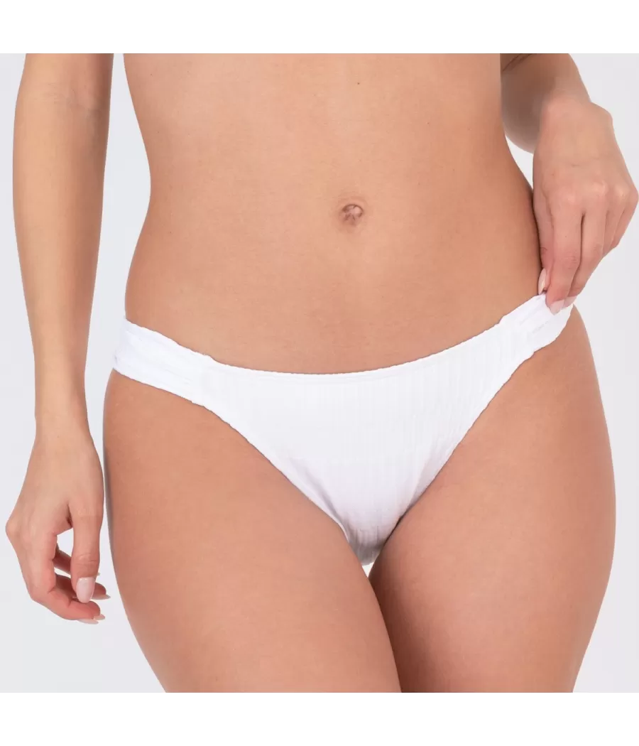 Culotte de maillot femme echancrée Sahel blanc | Kiwi Saint Tropez