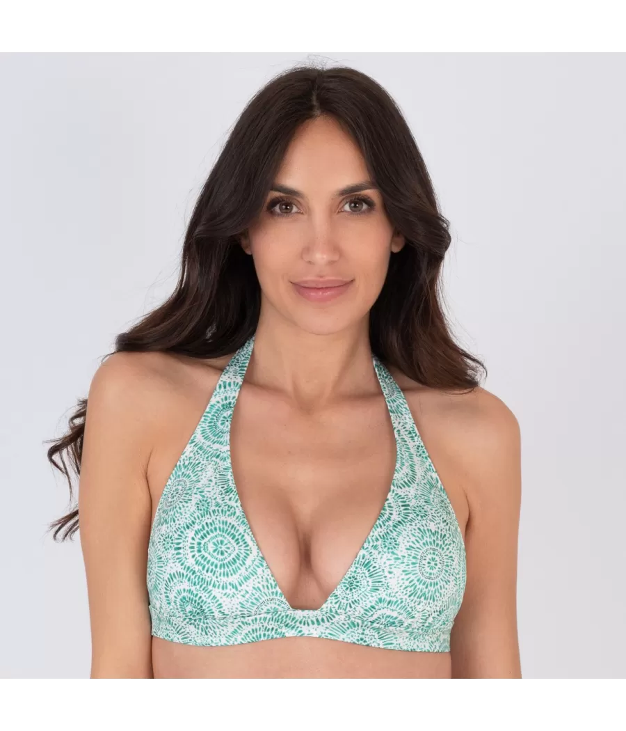 Haut de maillot femme triangle large hypnosis vert | Kiwi Saint Tropez