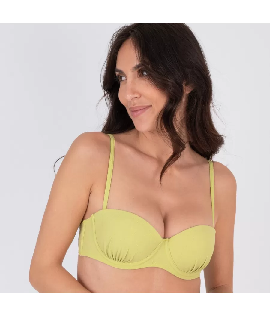 Haut de maillot femme coques Lemon pistache | Kiwi Saint Tropez