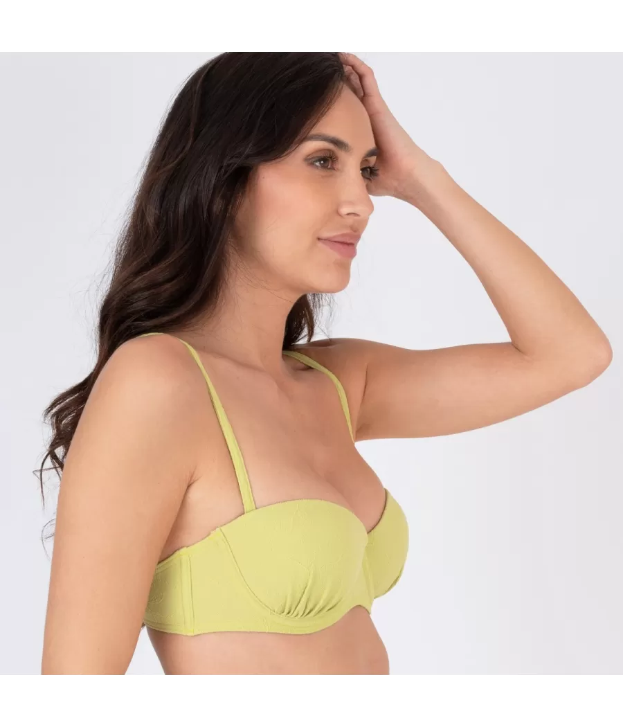 Haut de maillot femme coques Lemon pistache | Kiwi Saint Tropez