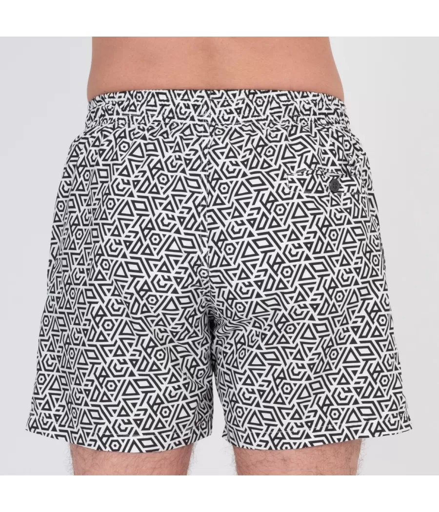 Maillot de bain homme triangle noir - Swimwear printed | Kiwi Saint Tropez