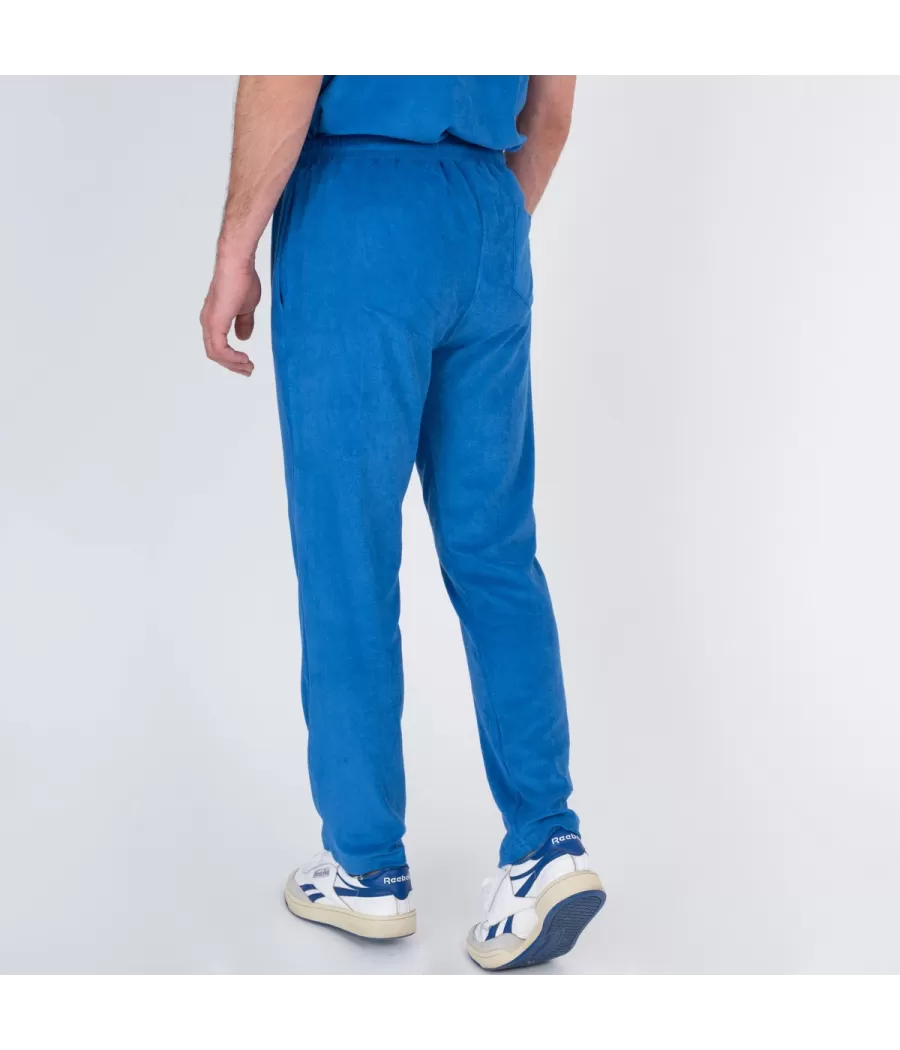 Pantalon homme éponge Terry bleu | Kiwi Saint Tropez