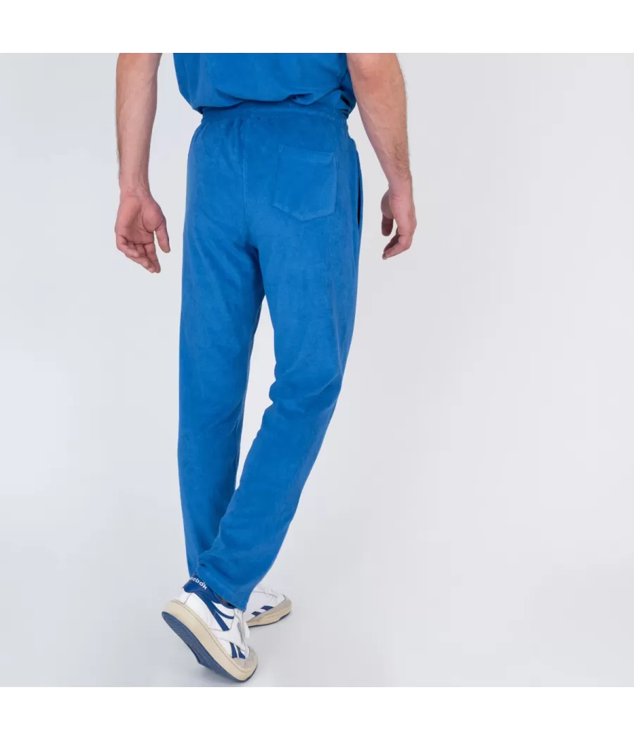 Pantalon homme éponge Terry bleu | Kiwi Saint Tropez