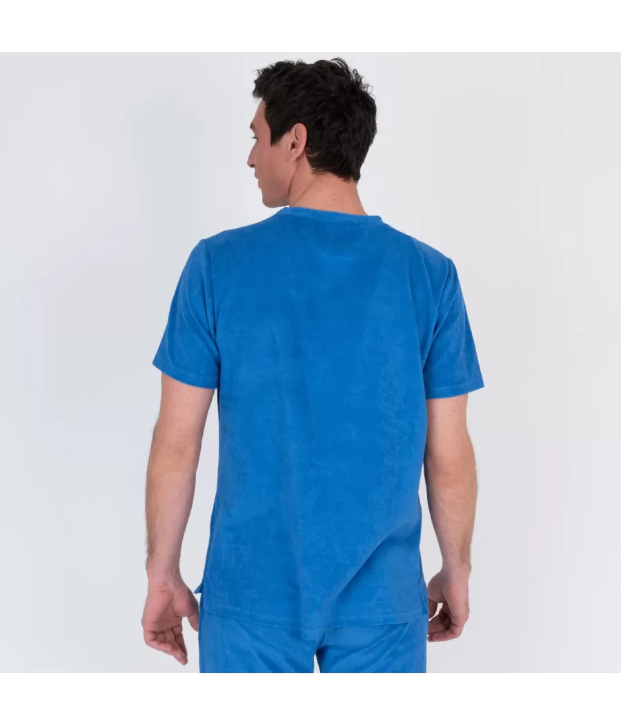 T-shirt homme éponge Terry bleu | Kiwi Saint Tropez