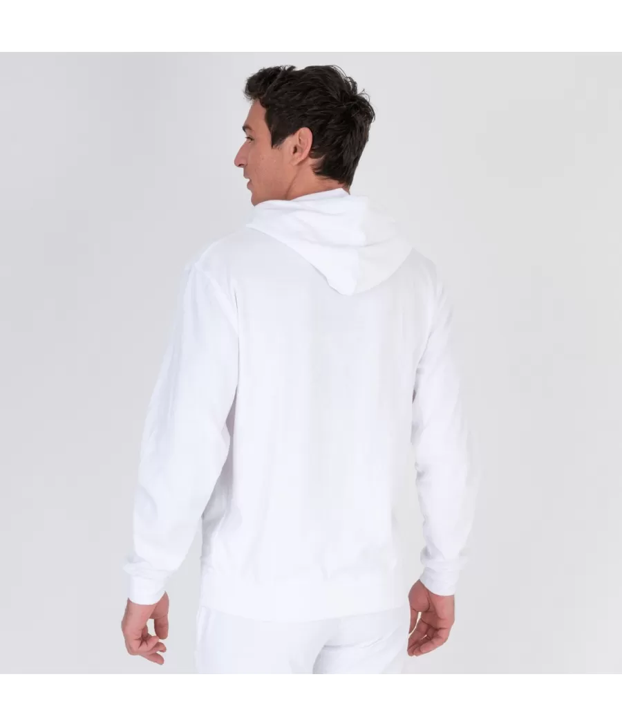 Veste homme zippée éponge Terry blanc | Kiwi Saint Tropez