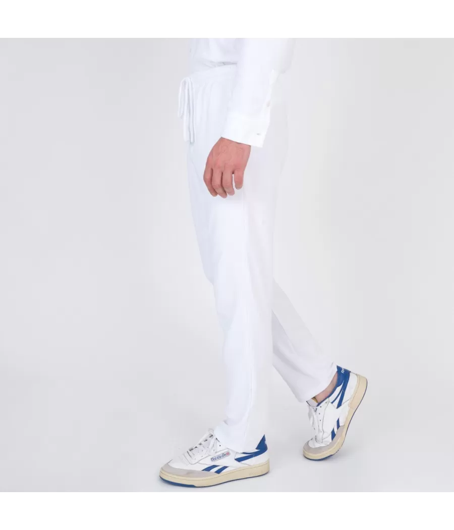 Pantalon homme éponge Terry blanc | Kiwi Saint Tropez