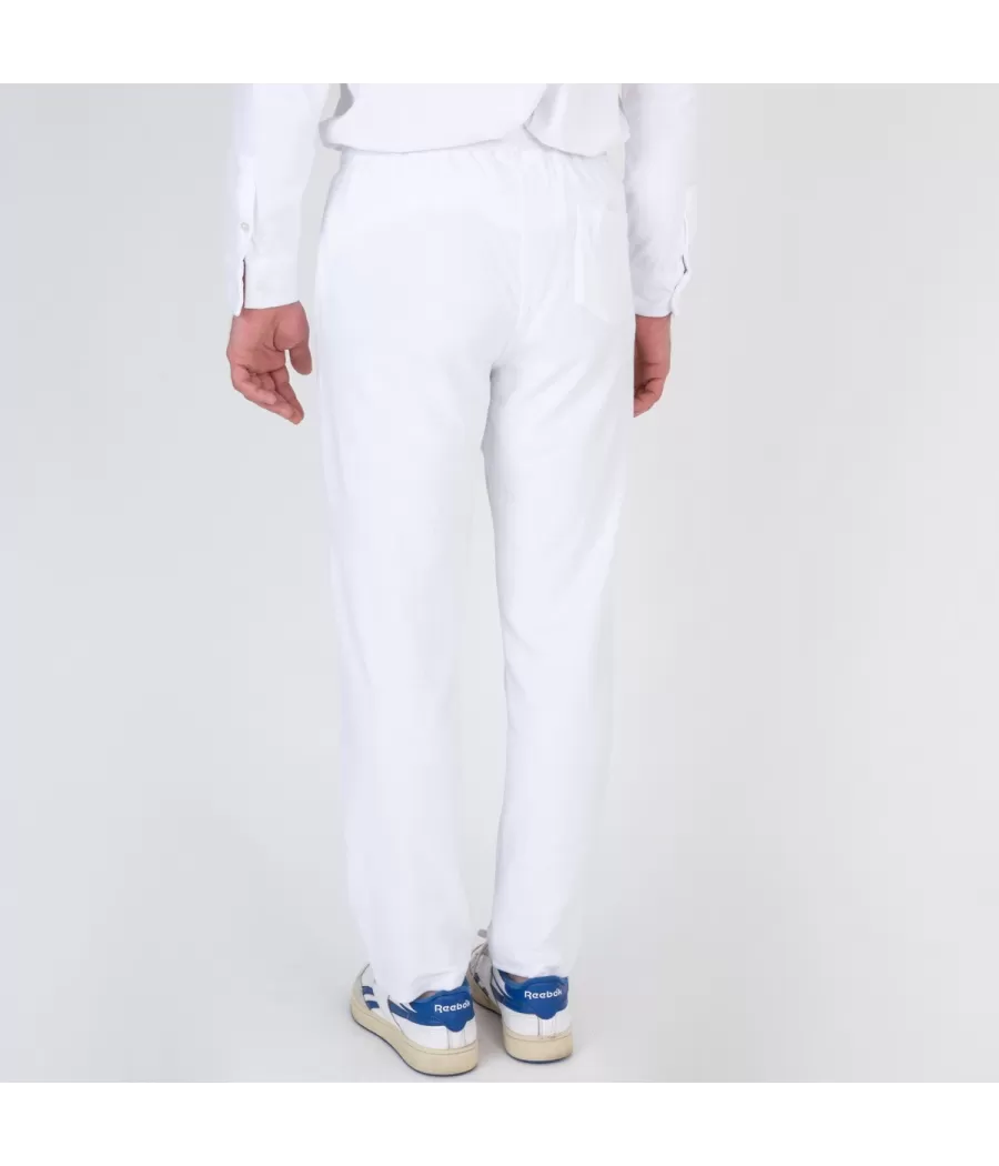 Pantalon homme éponge Terry blanc | Kiwi Saint Tropez