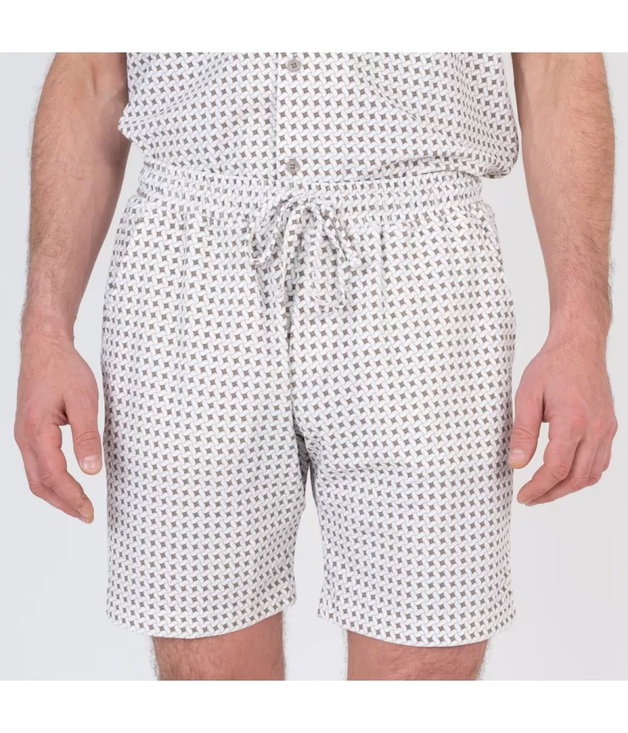 Short homme éponge sixties kaki | Kiwi Saint Tropez