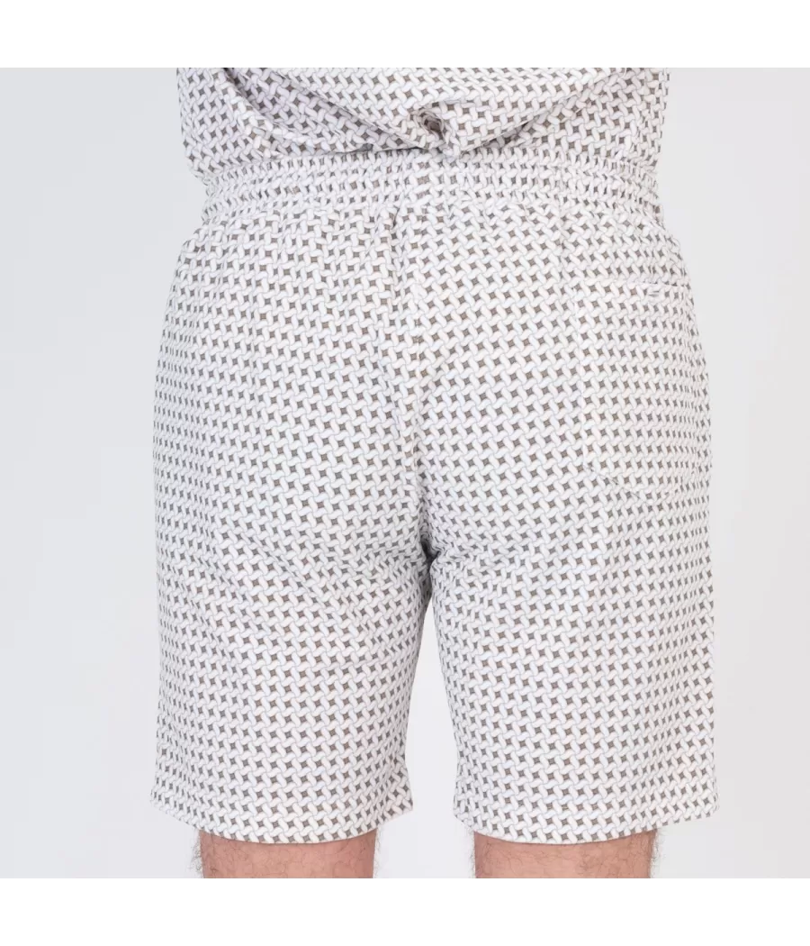 Short homme éponge sixties kaki | Kiwi Saint Tropez