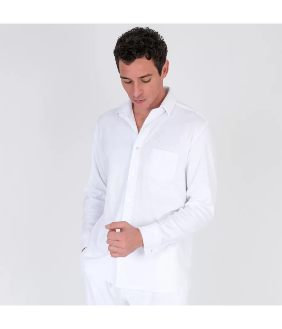 Chemise homme éponge Terry blanc - Shirts | Kiwi Saint Tropez