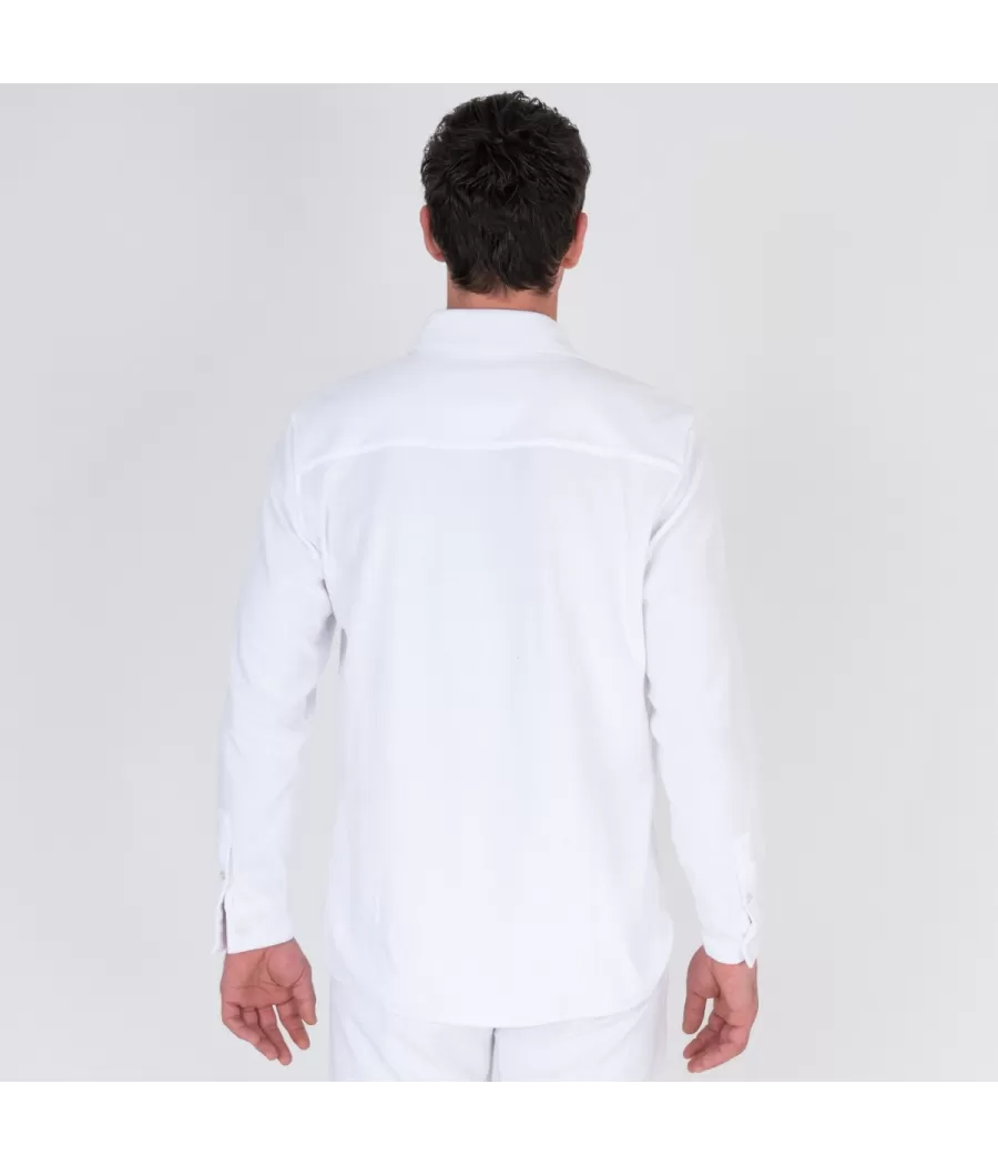 Chemise homme éponge Terry blanc | Kiwi Saint Tropez