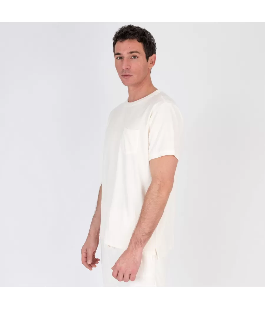 T-shirt homme éponge Terry écru | Kiwi Saint Tropez