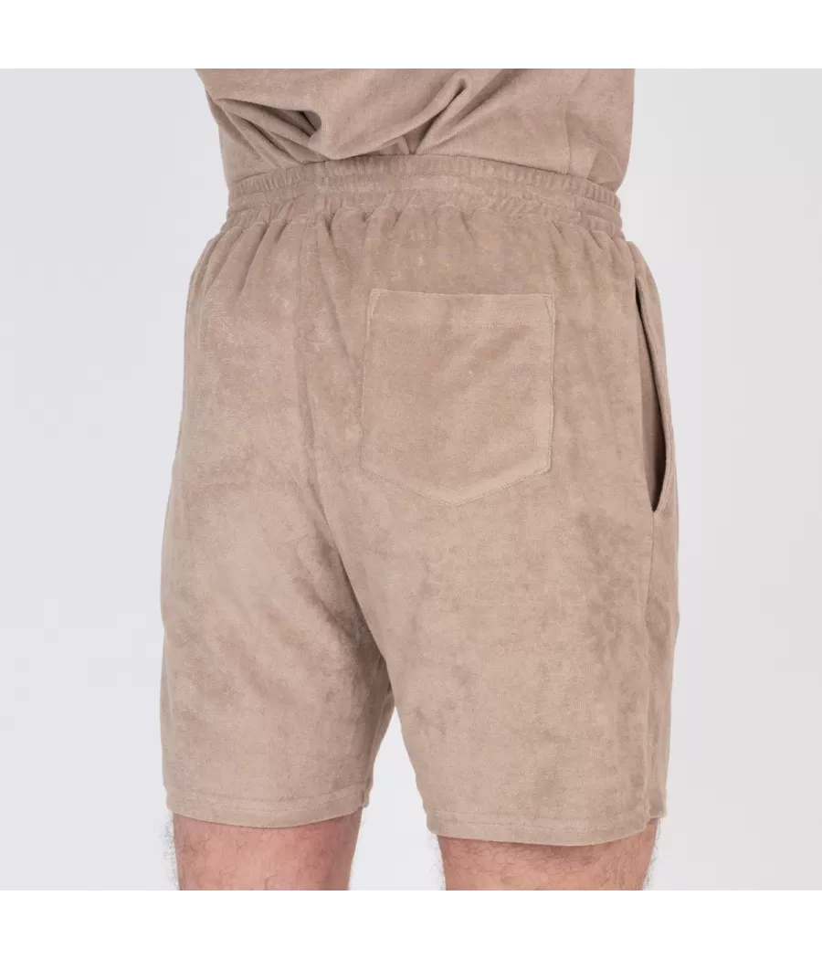 Bermuda homme éponge Terry beige | Kiwi Saint Tropez