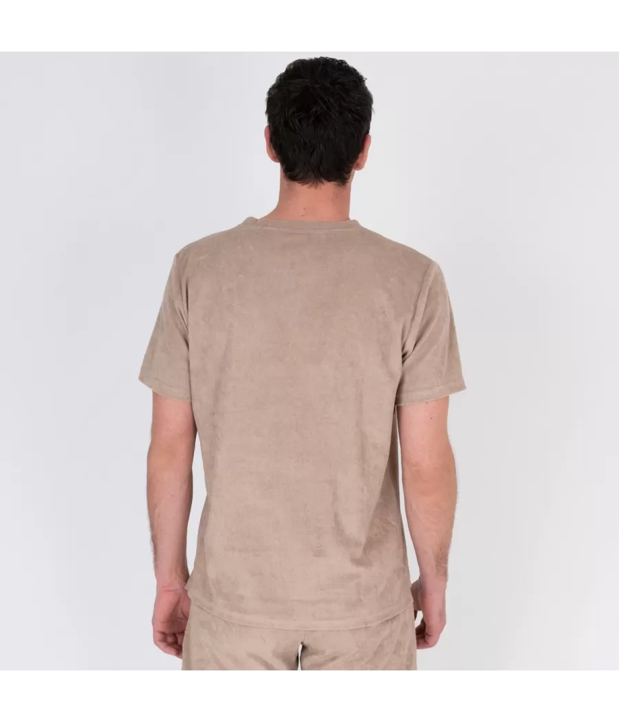 Terry heren-T-shirt beige - T-Shirts homme | Kiwi Saint Tropez