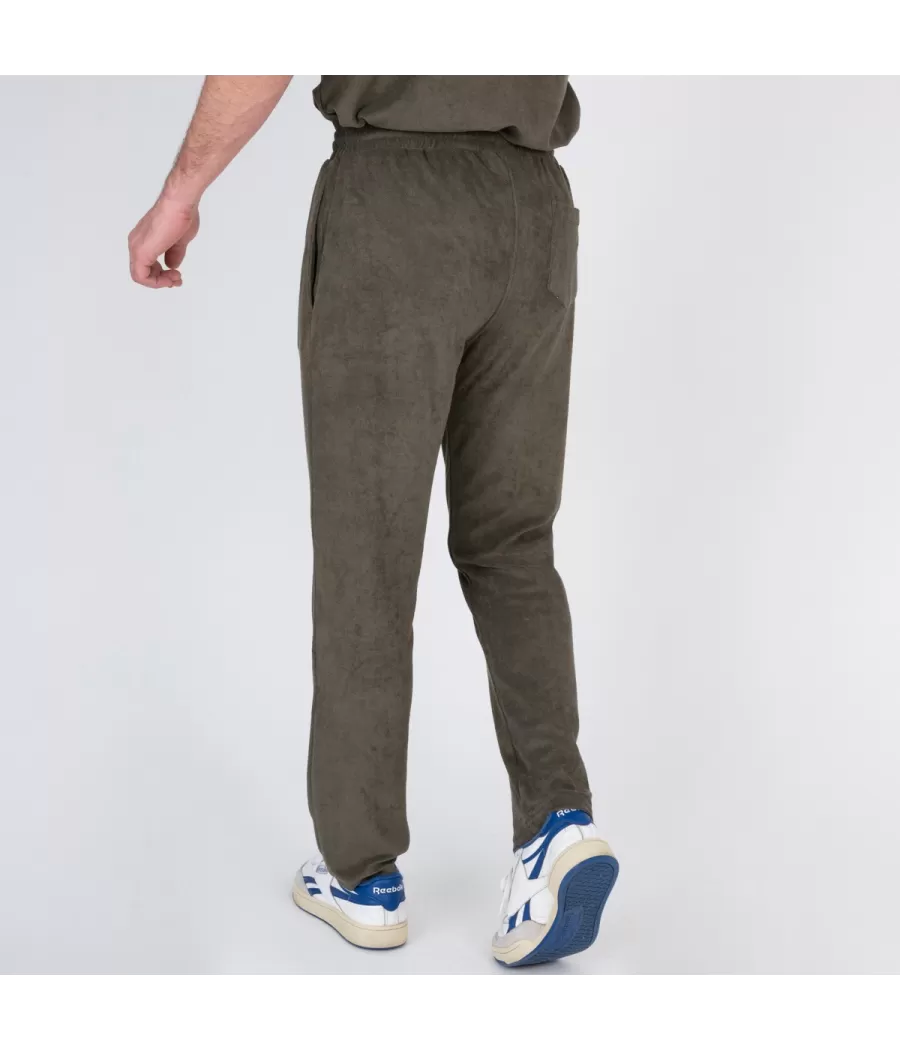 Pantalon homme éponge Terry kaki | Kiwi Saint Tropez