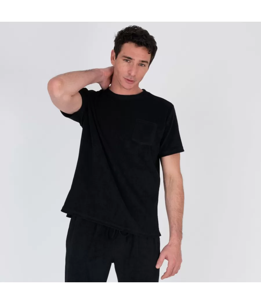 T-shirt homme éponge Terry noir