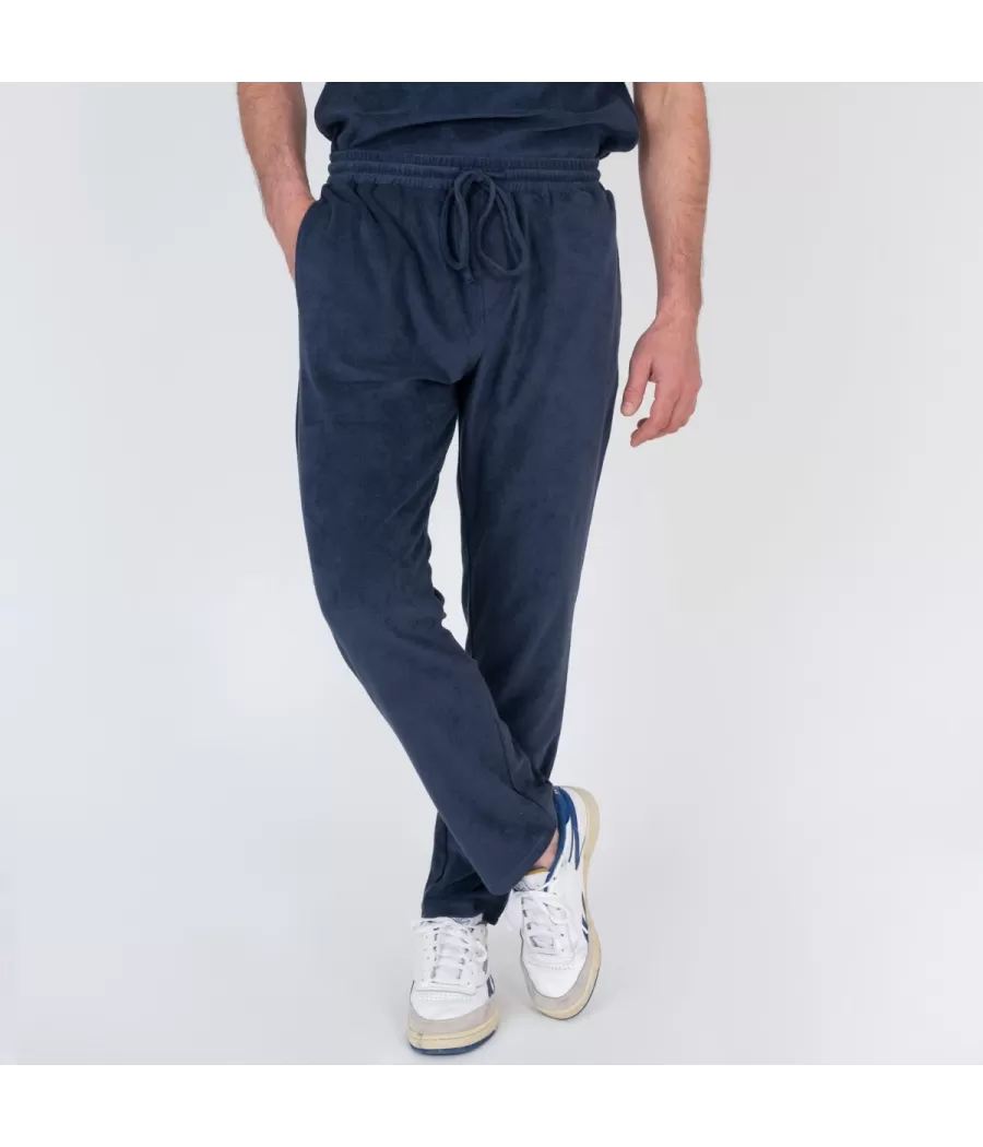 Pantalon homme éponge Terry marine | Kiwi Saint Tropez