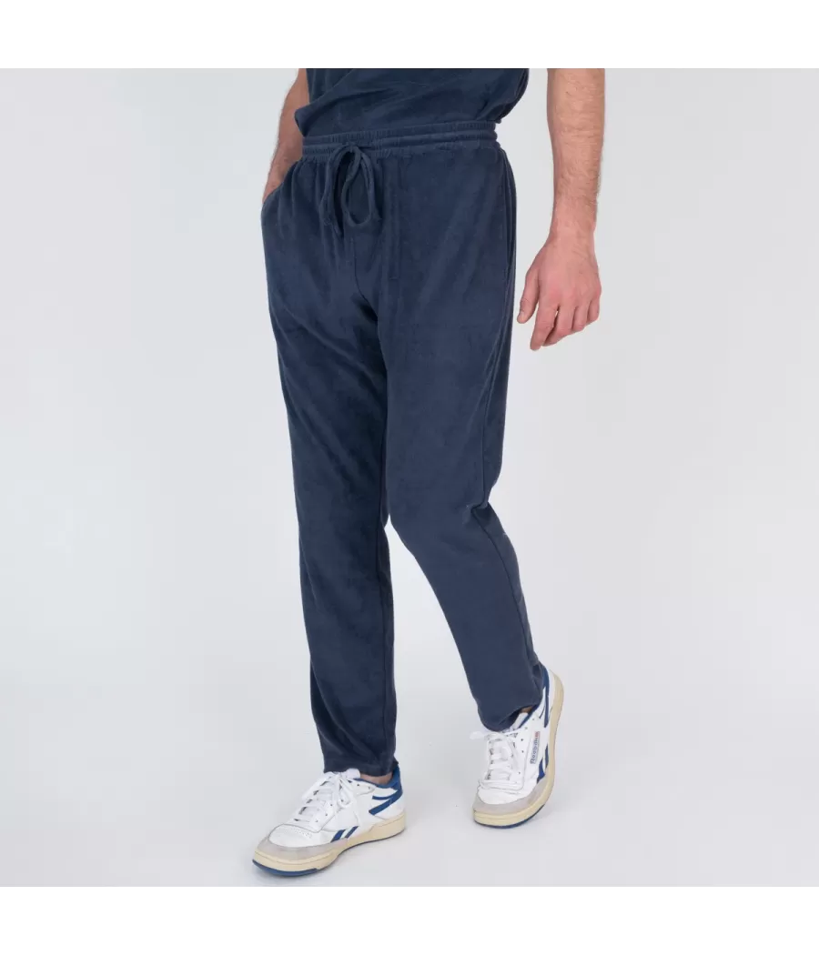 Pantalon homme éponge Terry marine | Kiwi Saint Tropez