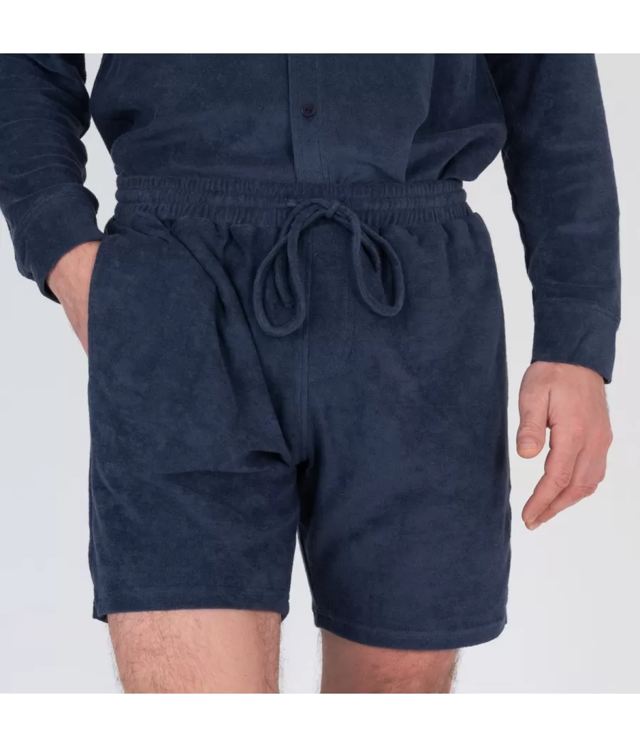 Bermuda homme éponge Terry marine - Shorts men  | Kiwi Saint Tropez