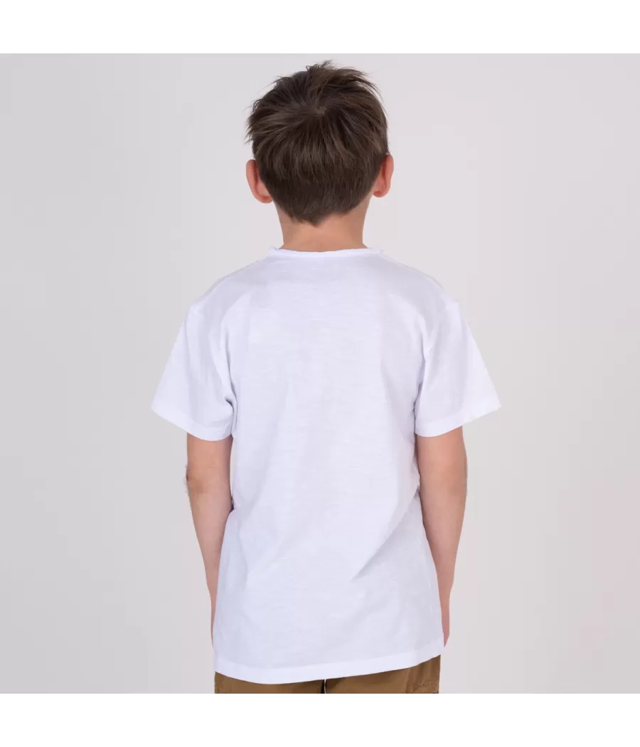 T-shirt garçon tikiti blanc | Kiwi Saint Tropez