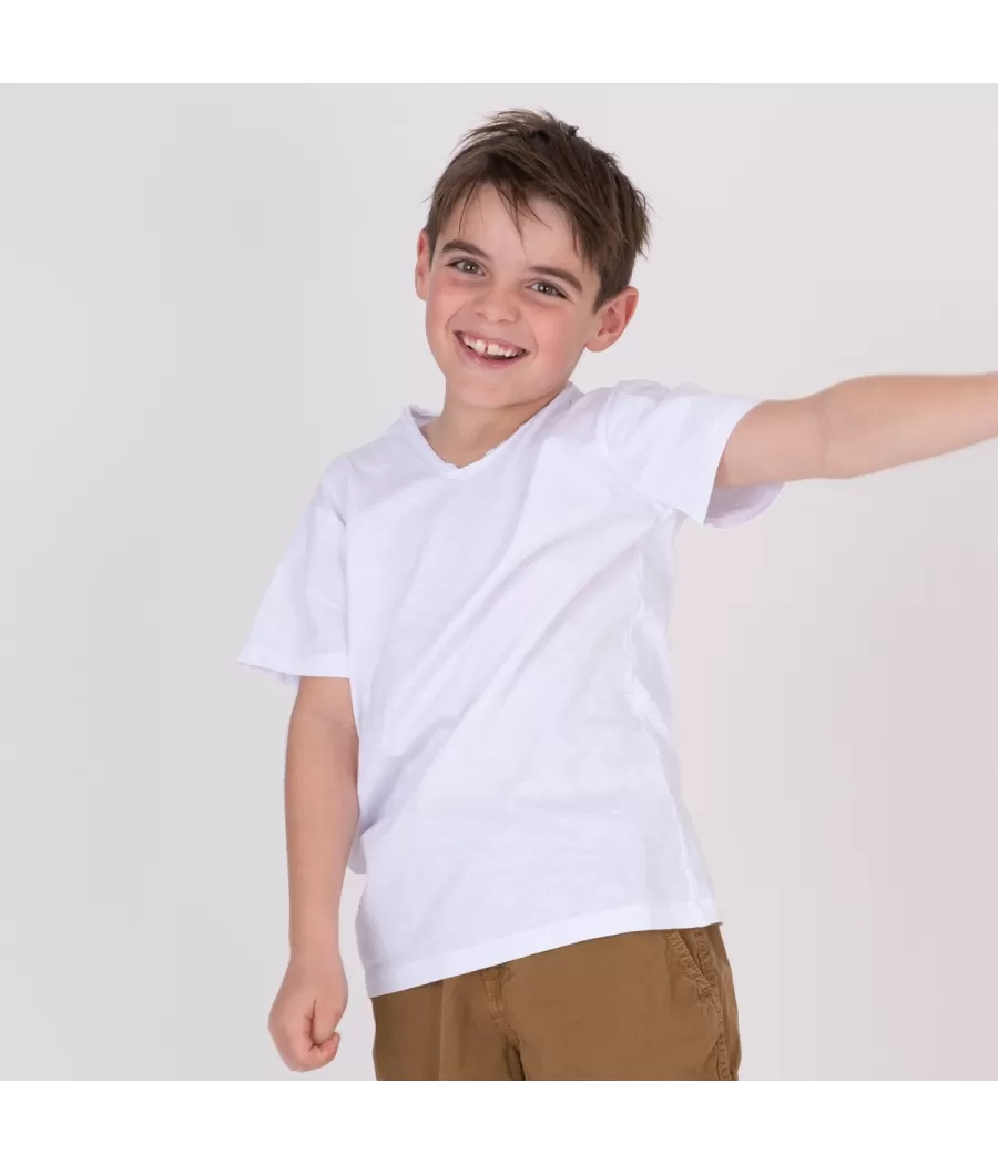 T-shirt garçon tikiti blanc - T-shirts boy | Kiwi Saint Tropez