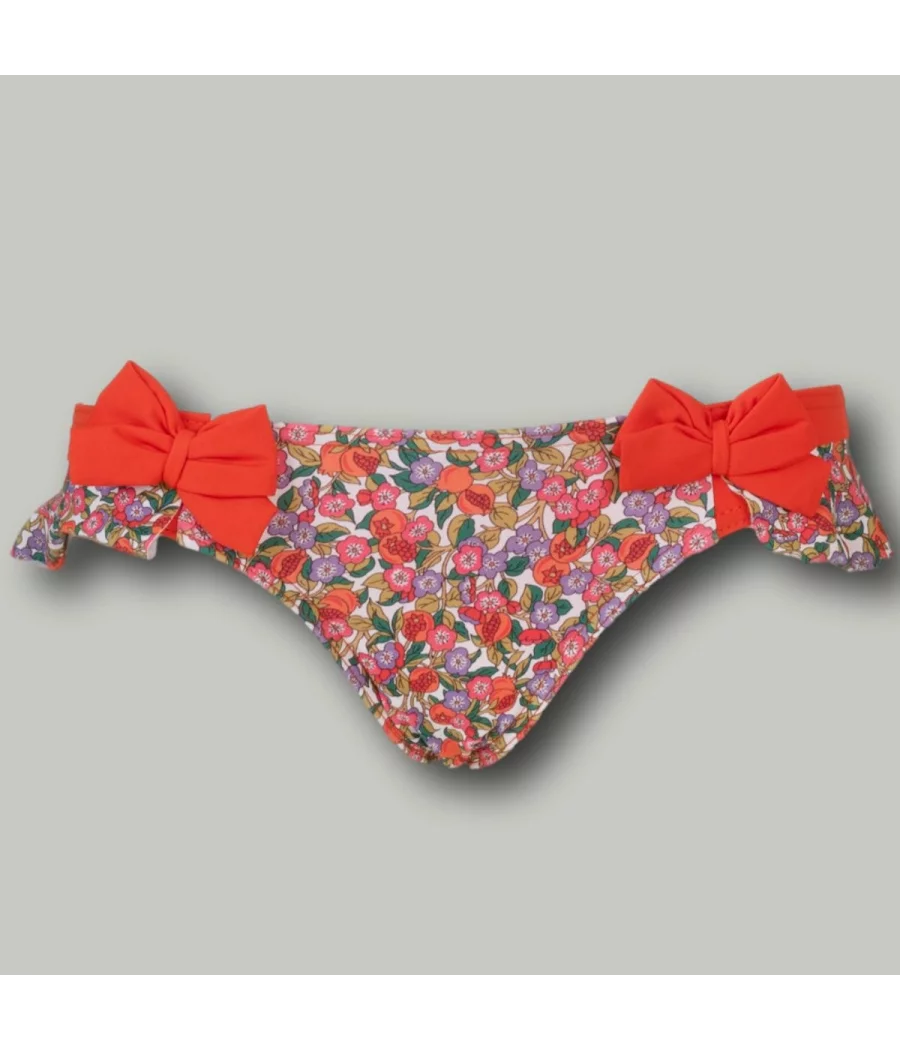 Monokini fille volant liberty orange - Monokinis | Kiwi Saint Tropez