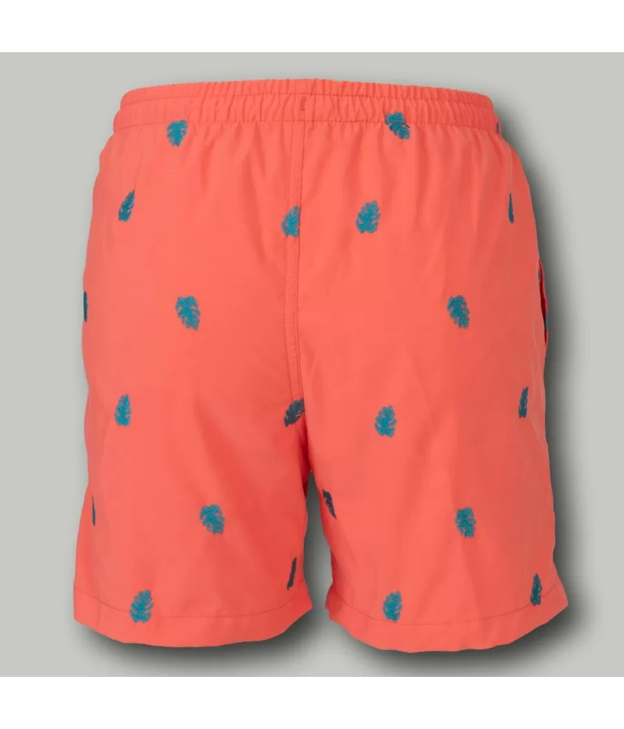 Maillot de bain garçon palma corail - Boxers imprimés garçon | Kiwi Saint Tropez