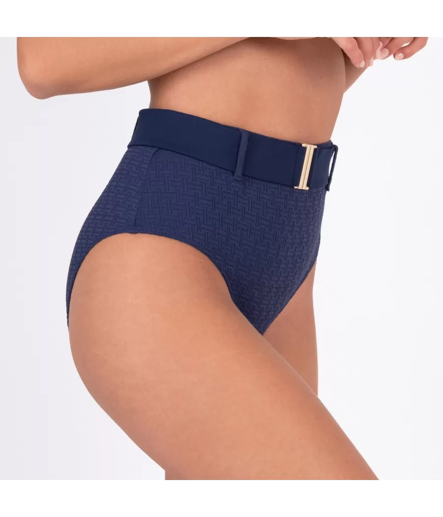 Culotte de maillot femme haute ceinture somptueux navy - Plain mix and match | Kiwi Saint Tropez