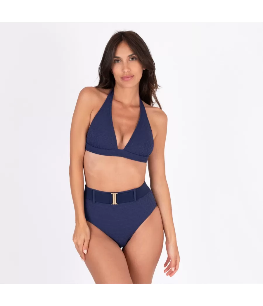 Haut de maillot femme triangle large somptueux navy | Kiwi Saint Tropez