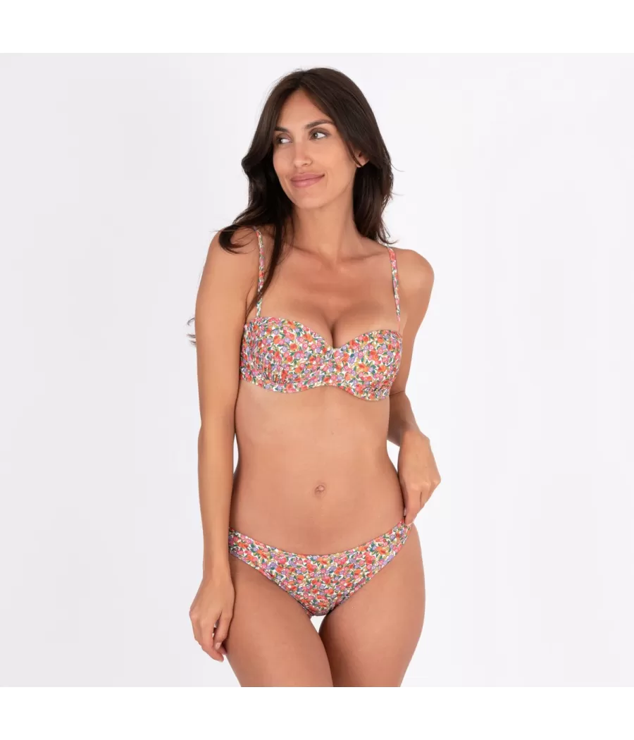 Culotte de maillot femme basique Liberty orange | Kiwi Saint Tropez