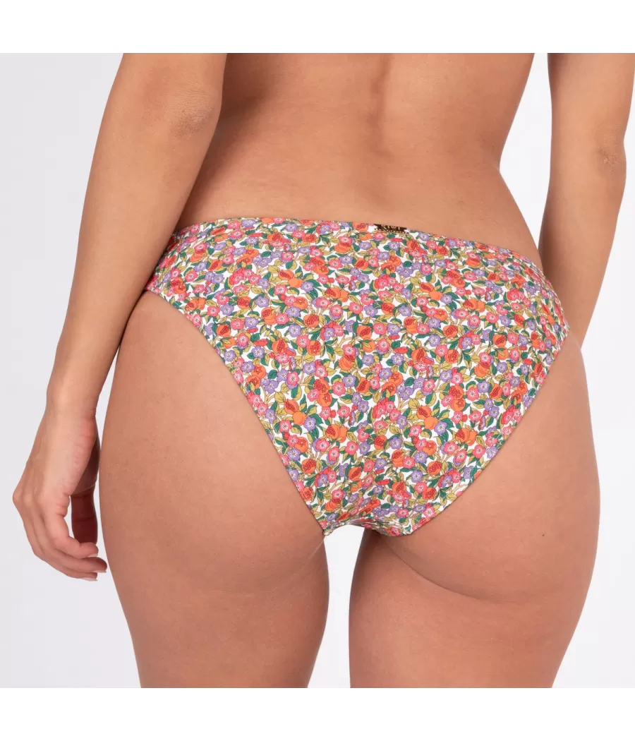 Culotte de maillot femme basique Liberty orange | Kiwi Saint Tropez