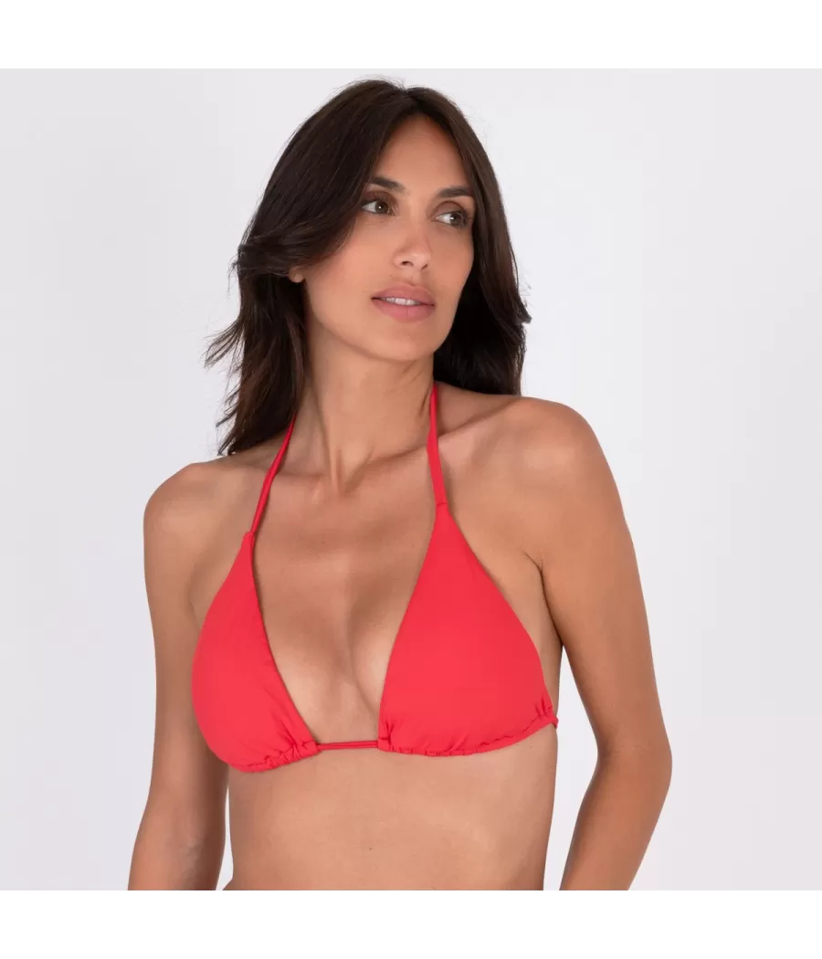 Haut de maillot femme triangle large savane rosso