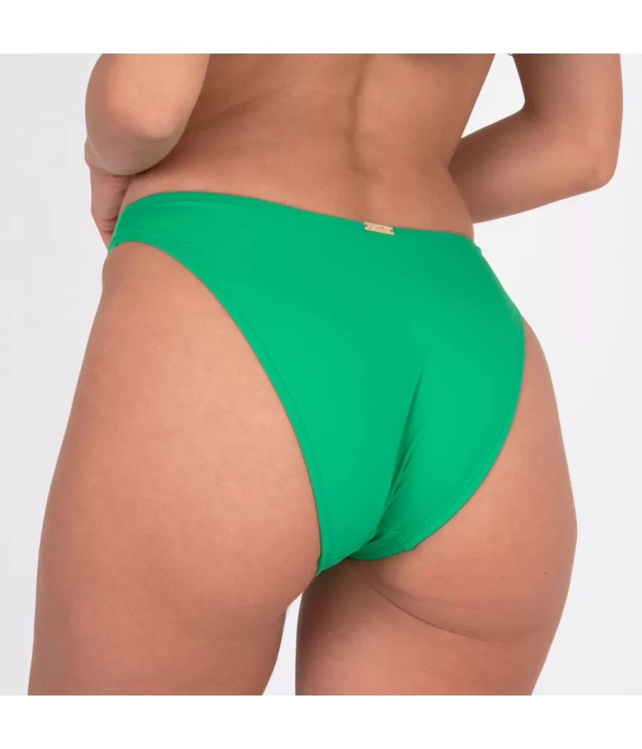 Culotte de maillot femme échancrée savane menthe | Kiwi Saint Tropez