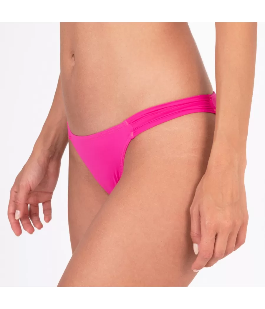 Culotte de maillot femme echancrée savane fushia | Kiwi Saint Tropez