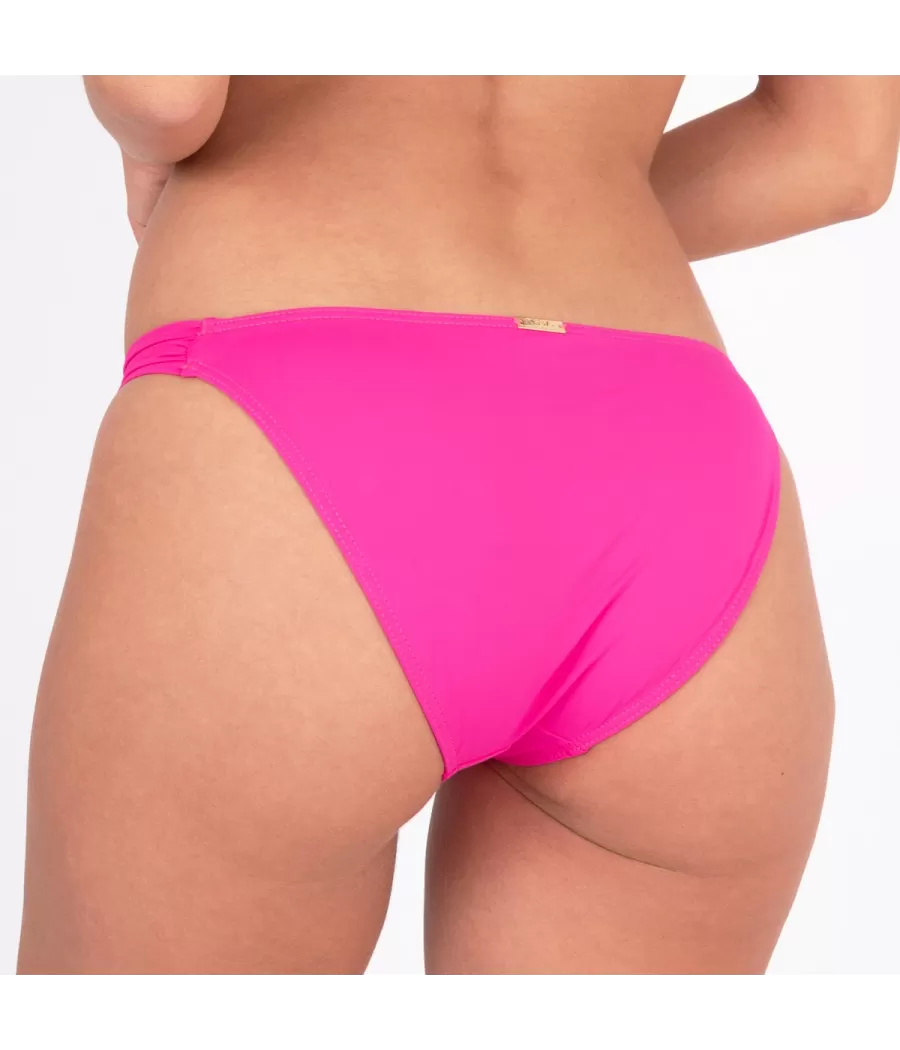 Culotte de maillot femme echancrée savane fushia | Kiwi Saint Tropez