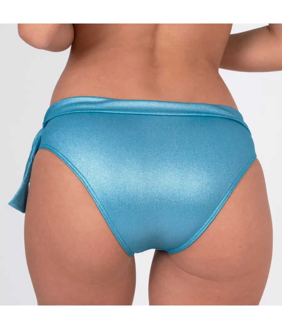 Culotte de maillot femme nouée splendide turquoise | Kiwi Saint Tropez