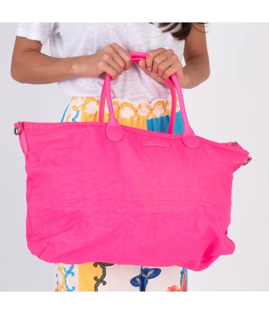 Sac icone Saint Tropez rose fluo medium | Kiwi Saint Tropez