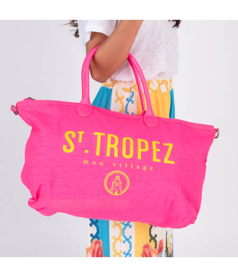 Icon Saint Tropez tas fluorescerend roze medium