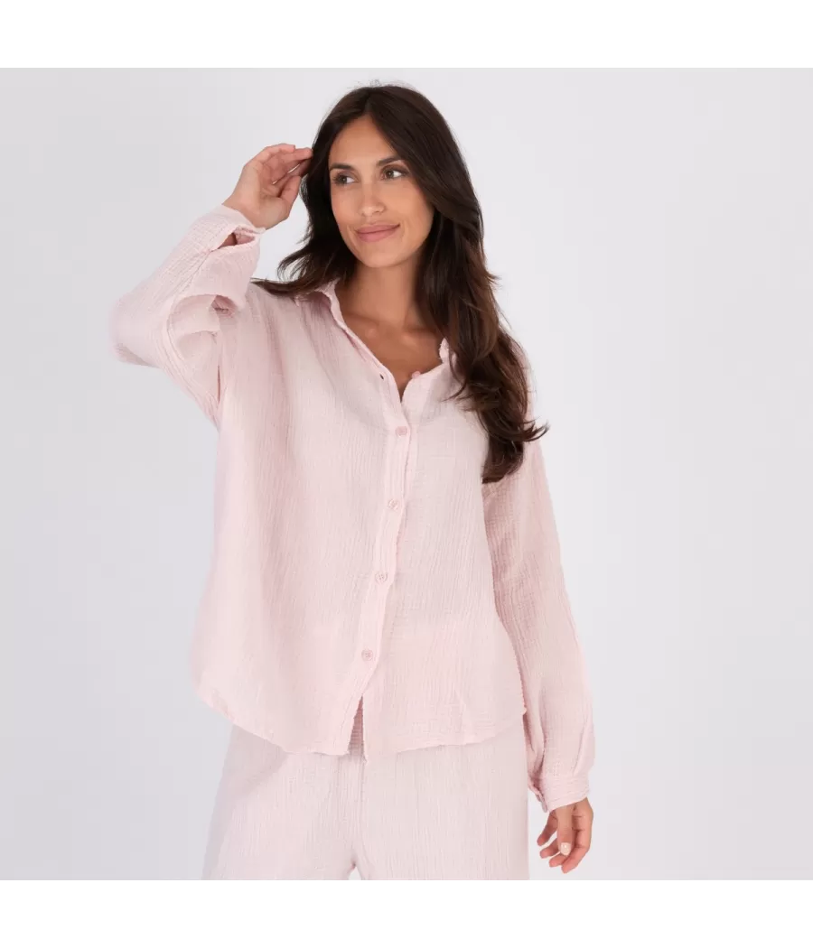 Chemise femme gaze de coton layette - Shirts women  | Kiwi Saint Tropez