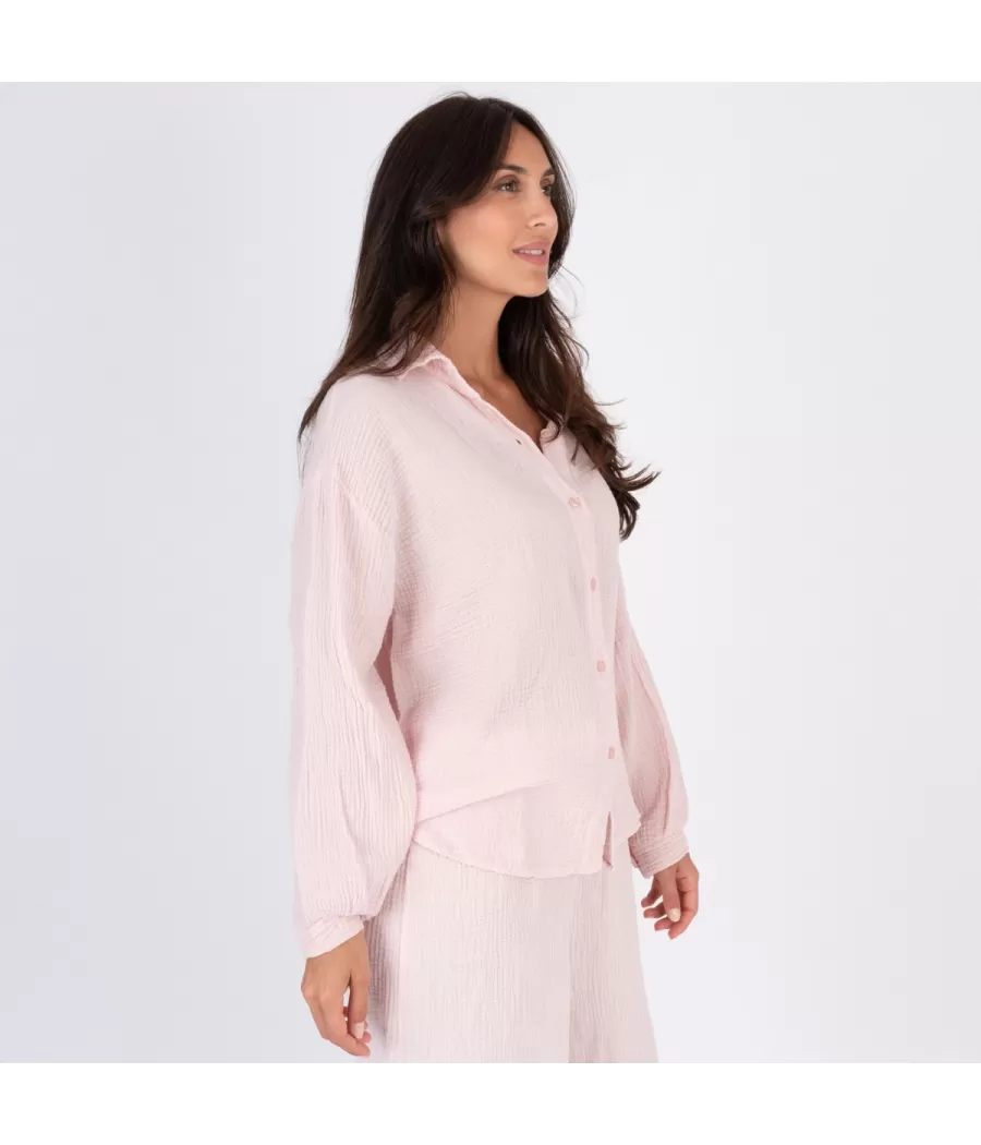 Chemise femme gaze de coton layette | Kiwi Saint Tropez