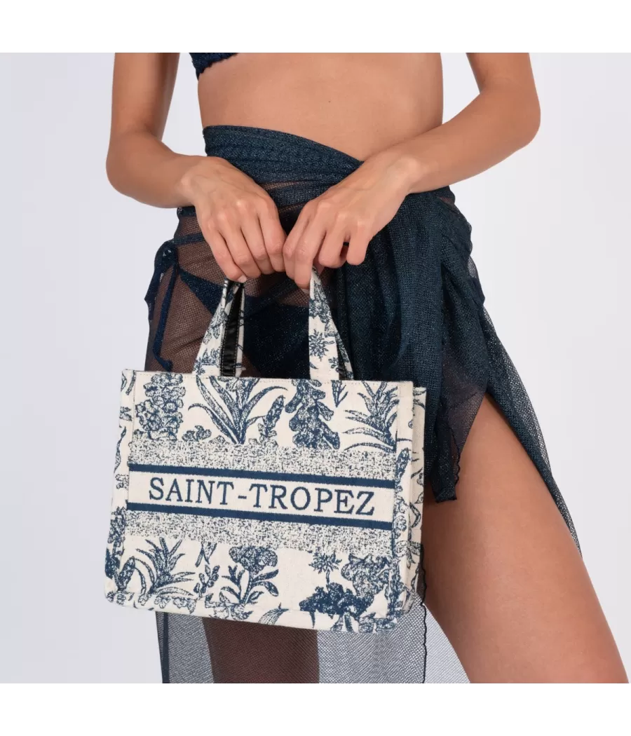 Sac cabas chic Saint Tropez denim small