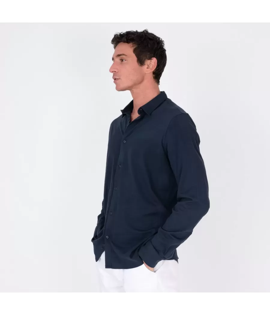 Chemise Homme Jersey W marine | Kiwi Saint Tropez