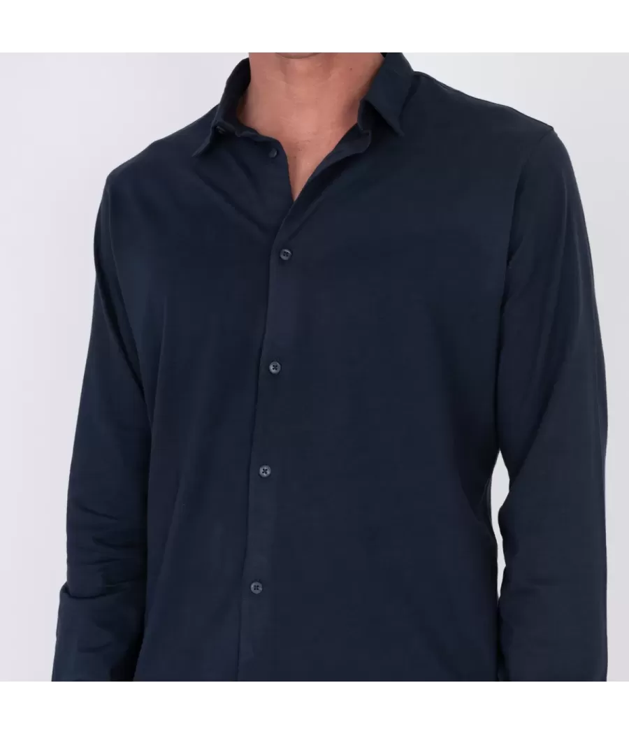 Chemise Homme Jersey W marine | Kiwi Saint Tropez