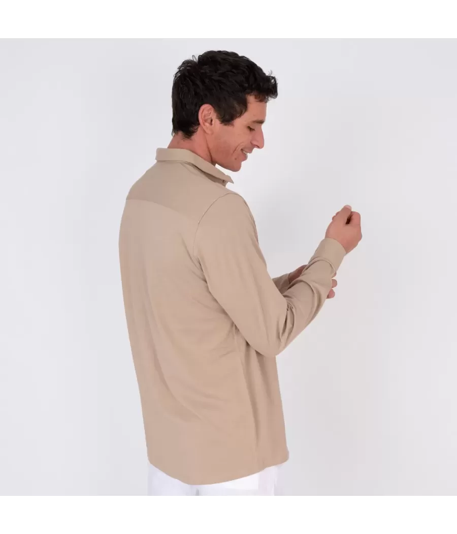 Chemise Homme Jersey W beige | Kiwi Saint Tropez